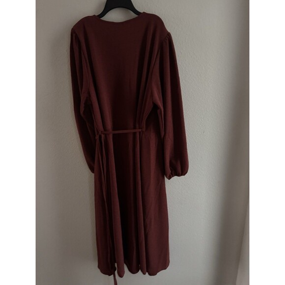 Women’s Wrap Dress plus size L (US20) NWT Hayden Sienna rustic red midi dress - Picture 9 of 12